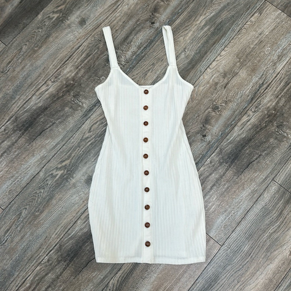 Privacy please white mini Hampton’s date dress
